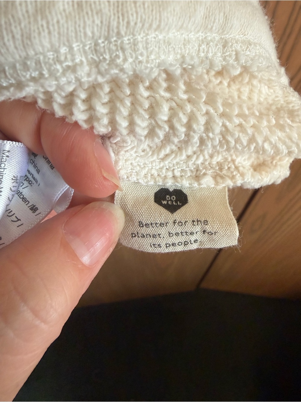 Madewell MWL Cream V-Neck Short Sleeve Sweater - Picture 4 of 7